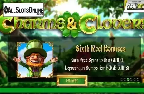 Intro Screen 3. Charms and Clovers from Betsoft