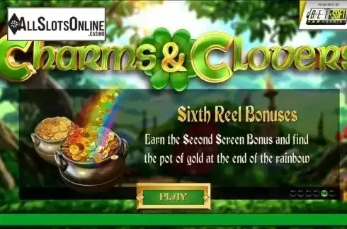 Intro Screen 5. Charms and Clovers from Betsoft