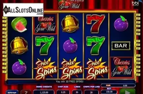 Free Spins. Cherries Gone Wild from Microgaming