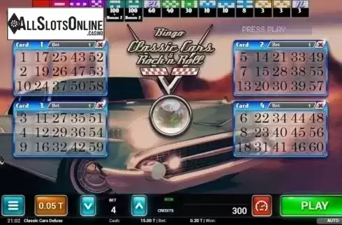 Game Screen 1. Classic Cars Bingo from MGA