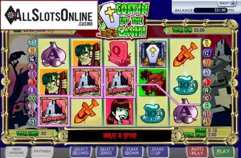 Screen5. Coffin up the Cash from Ash Gaming