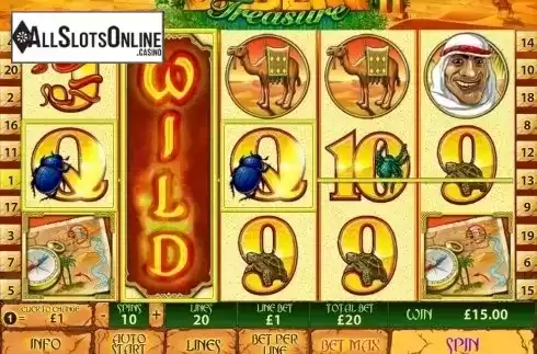 Wild Win screen. Desert Treasure II from Playtech