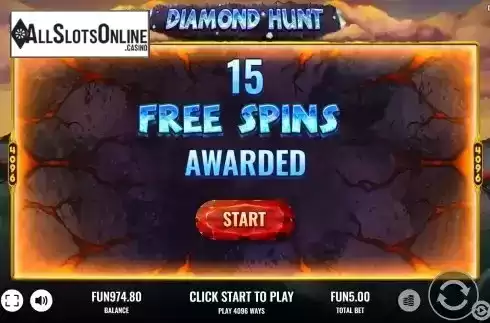 Free Spins Awarded Screen