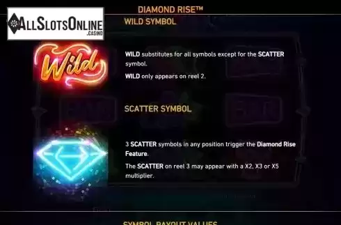 Wild and Bonus Symbols Screen