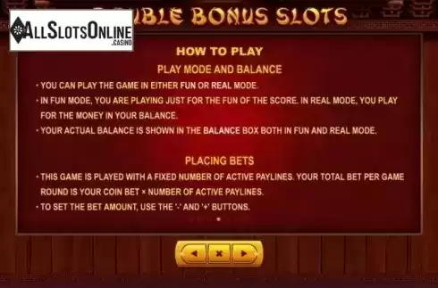 Paytable 4. Double Bonus Slots (Skywind Group) from Skywind Group
