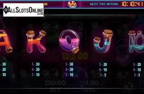 Paytable 2. Dr. Jackpot & Mr. Wild from 888 Gaming