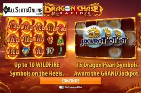 Start Screen. Dragon Chase Rapid from Quickspin