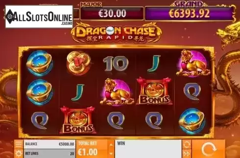 Reel Screen. Dragon Chase Rapid from Quickspin