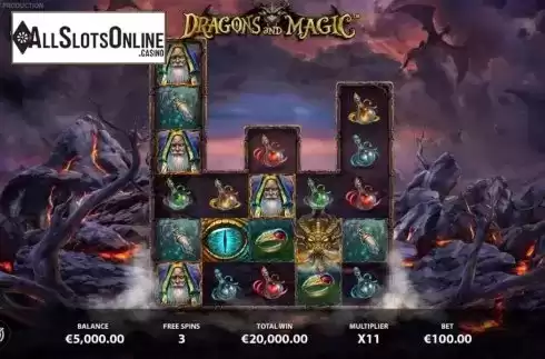 Free Spins 3. Dragons And Magic from StakeLogic