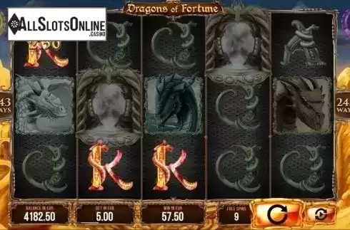Free Spins Screen. Dragons of Fortune from SYNOT