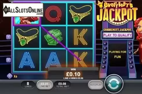 Win Screen. Everybody's Jackpot from Playtech