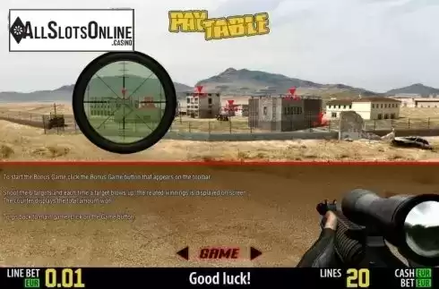 Paytable 3. Elite Commandos HD from World Match