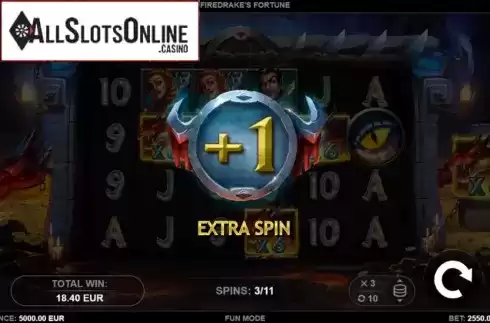 Extra Spin Screen. Firedrake’s Fortune from Kalamba Games