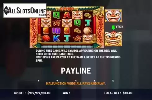 Features. Fortune Lion Dance from Slot Factory