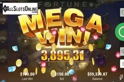 Mega win screen. Fortune Multiplier from Booongo