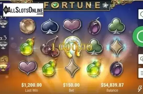 Win screen. Fortune Multiplier from Booongo