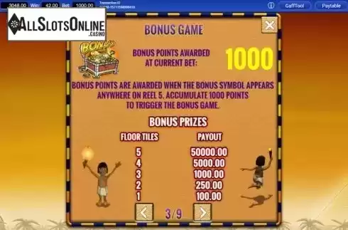 Bonus Game. Fortunes of Egypt from IGT