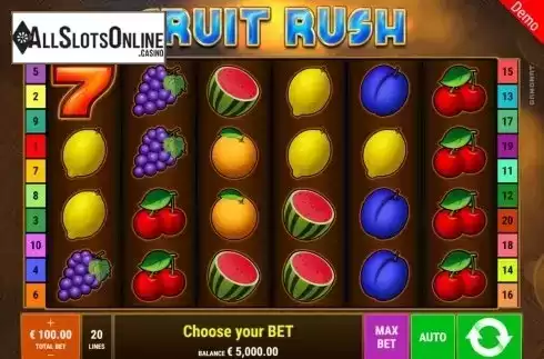 Reel Screen. Fruit Rush (Gamomat) from Gamomat