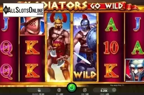 Win Screen. Gladiators Go Wild from iSoftBet