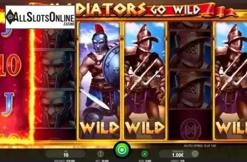 Win Screen. Gladiators Go Wild from iSoftBet