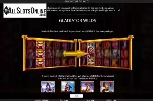 Features. Gladiators Go Wild from iSoftBet