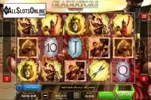 Reel Screen. Gladiators Victory from Xplosive Slots Group
