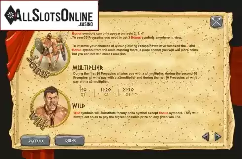 Screen4. Gladiator of Rome from 1X2gaming