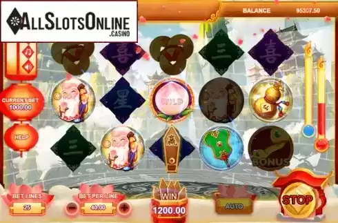 Win Screen. God of Fortune (Triple Profits Games) from Triple Profits Games