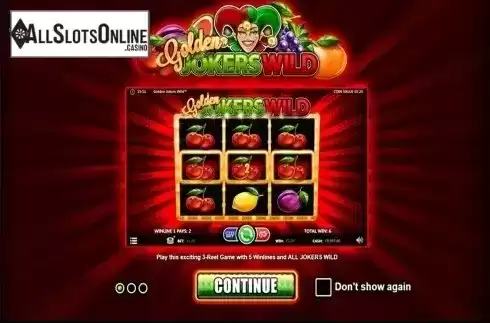 Intro screen 1. Golden Jokers Wild from Betsson Group