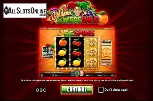 Intro screen 2. Golden Jokers Wild from Betsson Group