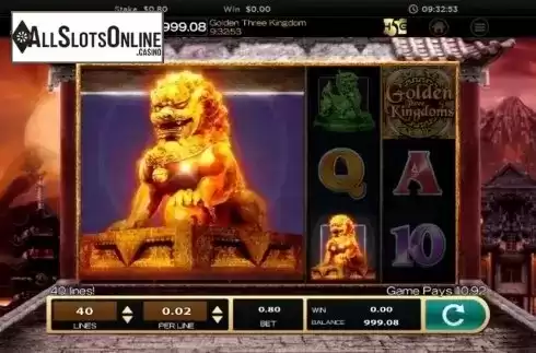 Win screen 3. Golden Three Kingdom from High 5 Games