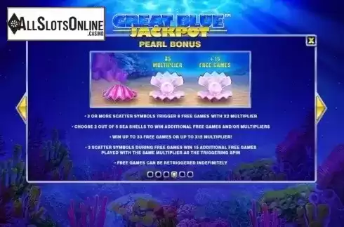 Bonus Game. Great Blue Jackpot (Playtech) from Playtech