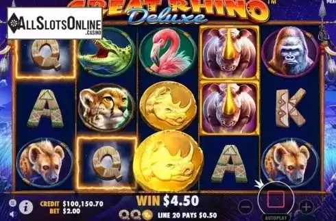 Free Spins 2. Great Rhino Deluxe from Pragmatic Play