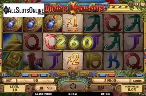 Win Screen 2. Imhotep Manuscript from Fugaso