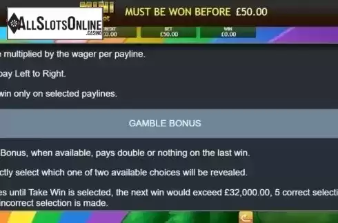 Gamble Bonus. Irish Luck Jackpot from Eyecon