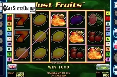 Game workflow . Just Fruits Deluxe from Novomatic