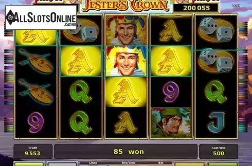 Screen 1. Jester´s Crown slot from Greentube