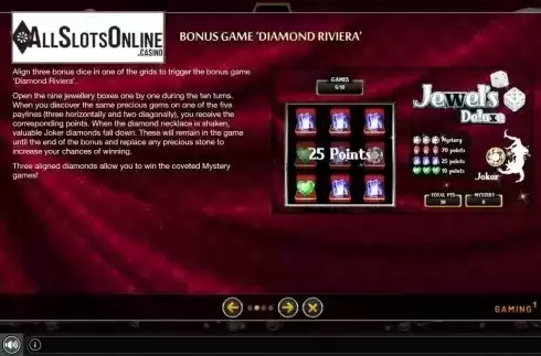 Features. Jewels Dice Deluxe from GAMING1
