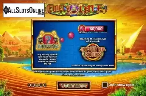 Intro screen 3. Reel Royalty: Jewels of the Nile from Slot Factory