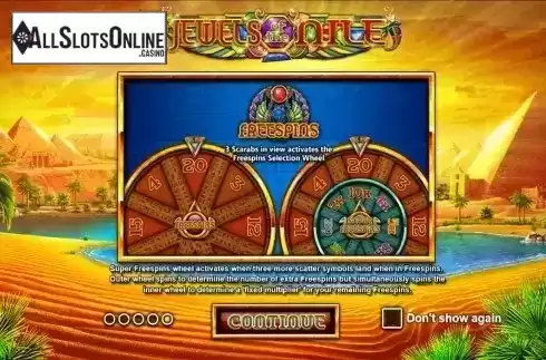 Intro screen 5. Reel Royalty: Jewels of the Nile from Slot Factory