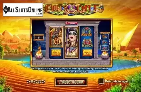 Intro screen 2. Reel Royalty: Jewels of the Nile from Slot Factory