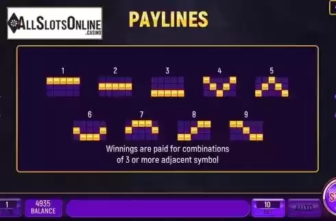 PayLines Screen