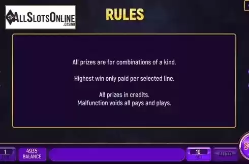 Rules Screen