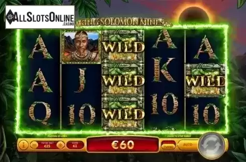 Free spins screen 2. King Solomon Mines from 2by2 Gaming