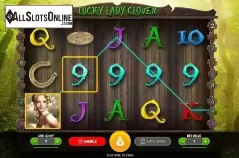 Win Screen . Lucky Lady's Clover from BGAMING