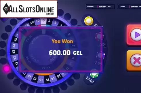 Win Screen. Lucky Wheel Deluxe from Smartsoft Gaming