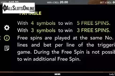 Free Spins feature screen 2