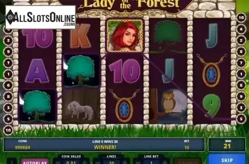 Screen 5. Lady of the Forest from Zeus Play