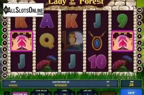 Screen 3. Lady of the Forest from Zeus Play