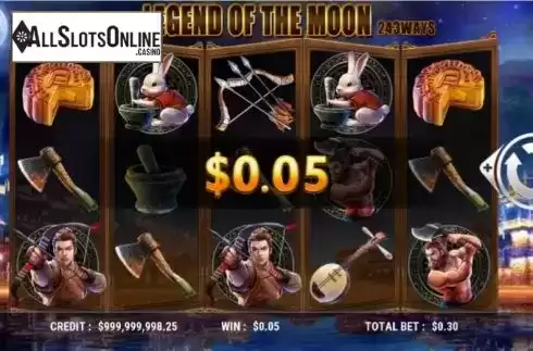 Win screen. Legend of the Moon from Slot Factory